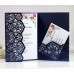 Beautiful Marriage Invitation Card Laser Cut Greeting Card Black Iridescent Paper